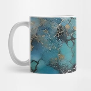 Turquoise and Gold Mug